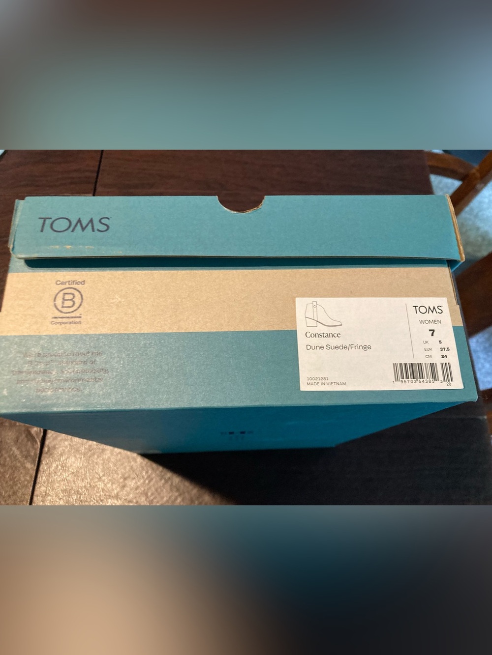 NIB TOMS Constance Suede Fringe Bootie 7 - Picture 6 of 6